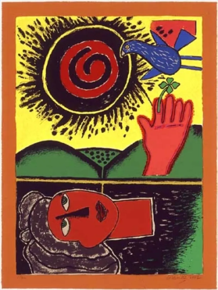 Zeefdruk Corneille - Soleil cou coupé III