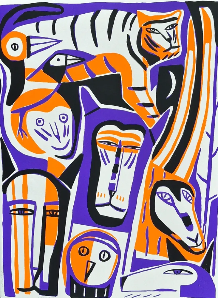 Zeefdruk Corvaisier - ASSEMBLAGE IV