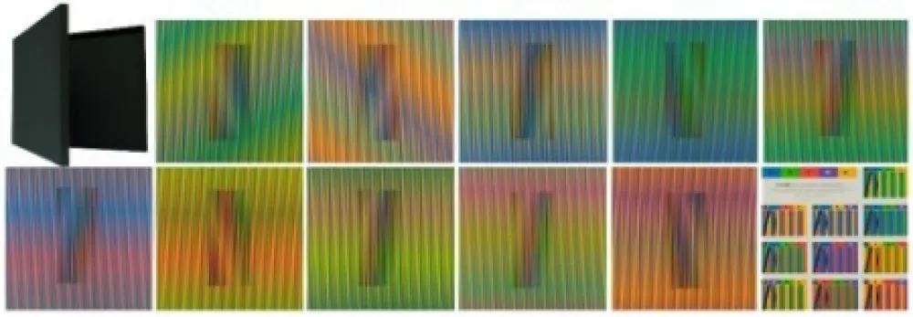 Lithografie Cruz-Diez - Inducción Cromática a doble frecuencia