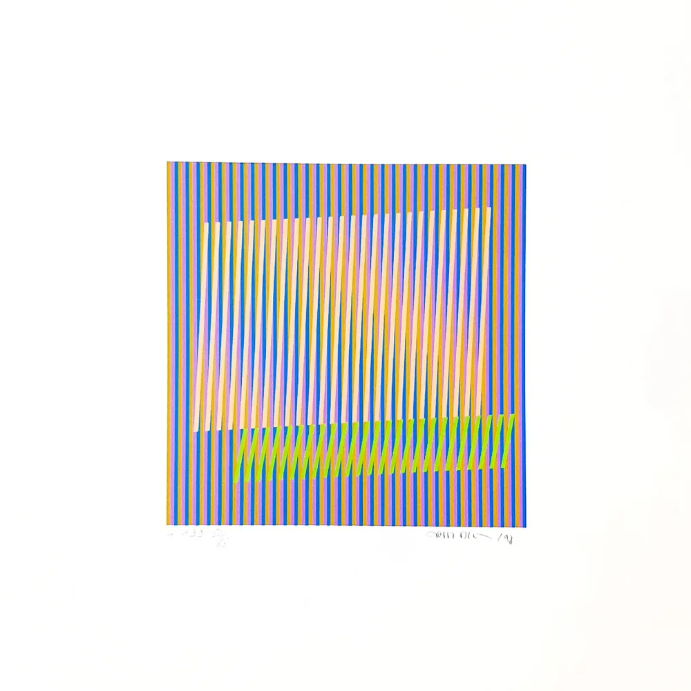 Zeefdruk Cruz-Diez - Induction chromatique