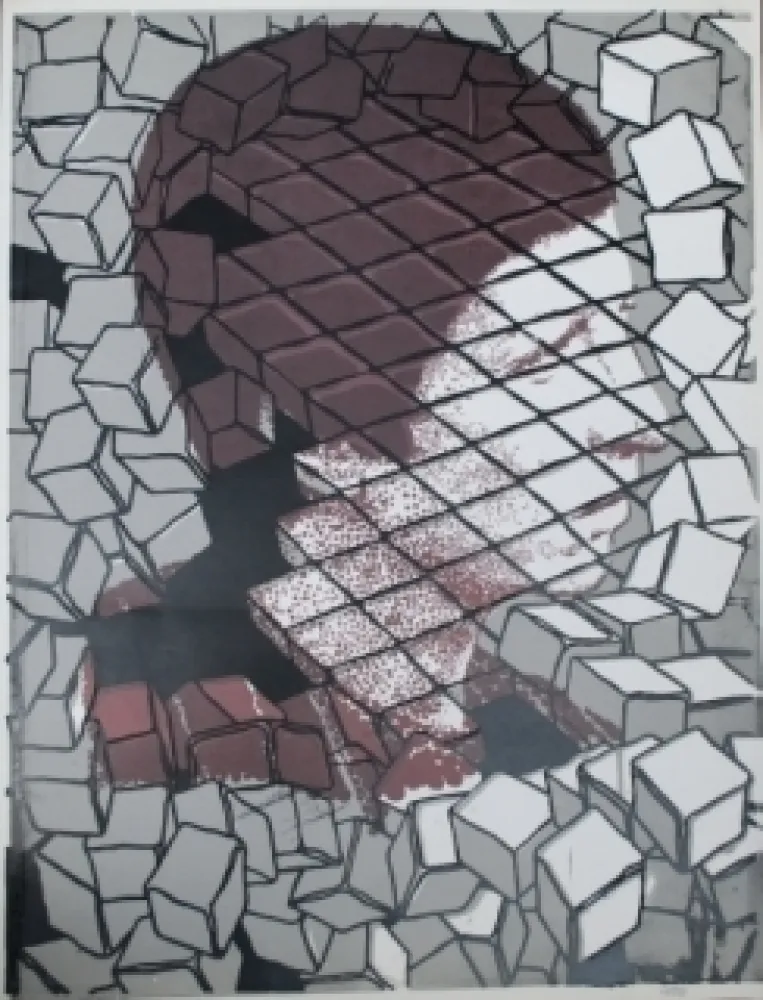 Zeefdruk Cueco - Profil sur pavés