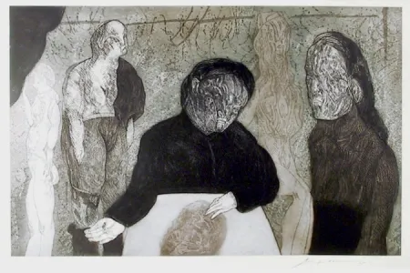 Ets En Aquatint Cuevas - Clase de Anatomia from the Intolerance Portfolio