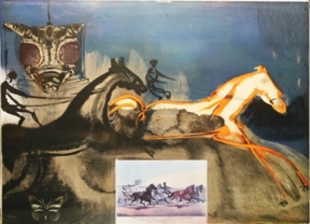 Lithografie Dali - American Trotting Horses No. 2 Inventory#: 	DALIS0000016
