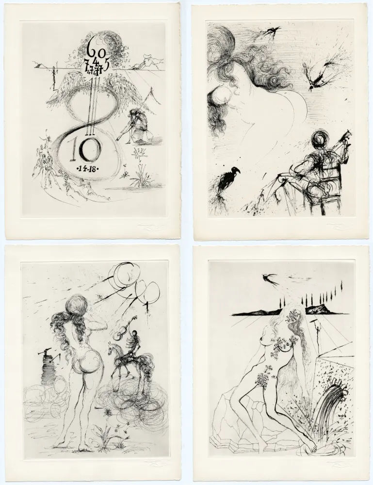 Geïllustreerd Boek Dali - Apollinaire : POÈMES SECRETS. Avec 18 gravures originales de Salvador Dali (1967)