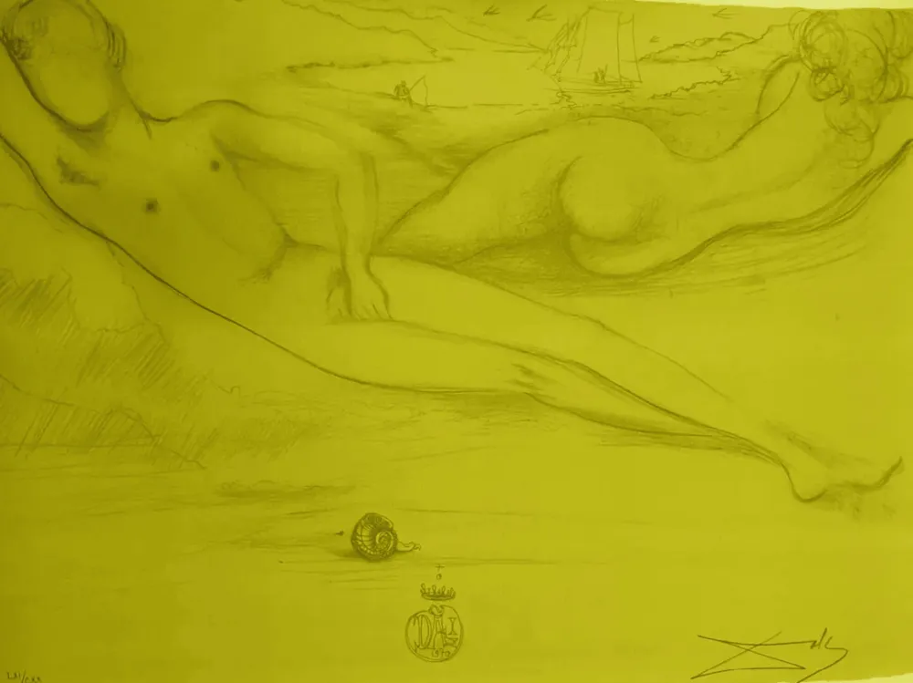 Lithografie Dali - At The Beach
