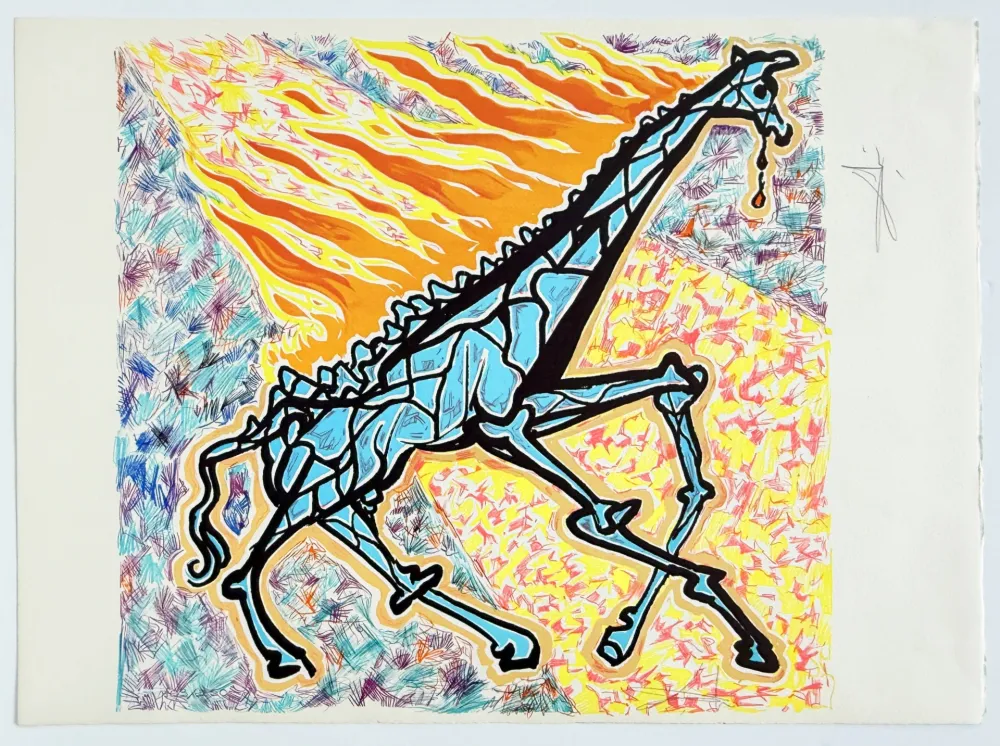 Lithografie Dali - Burning Giraffe