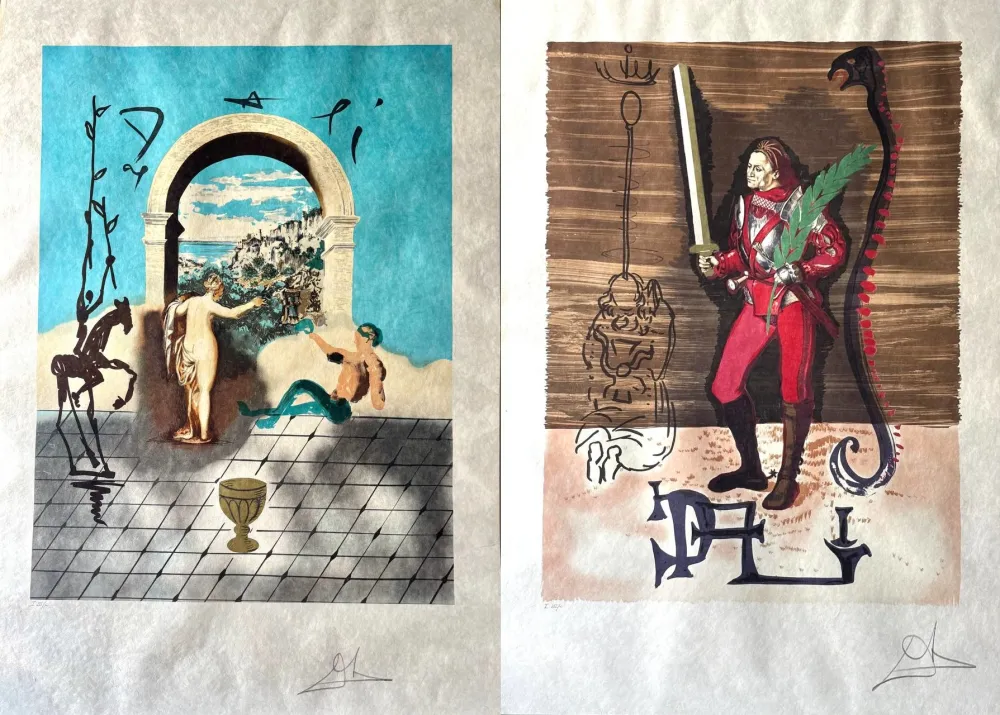 Lithografie Dali - Dalí Discovers America, Complete Set of 2