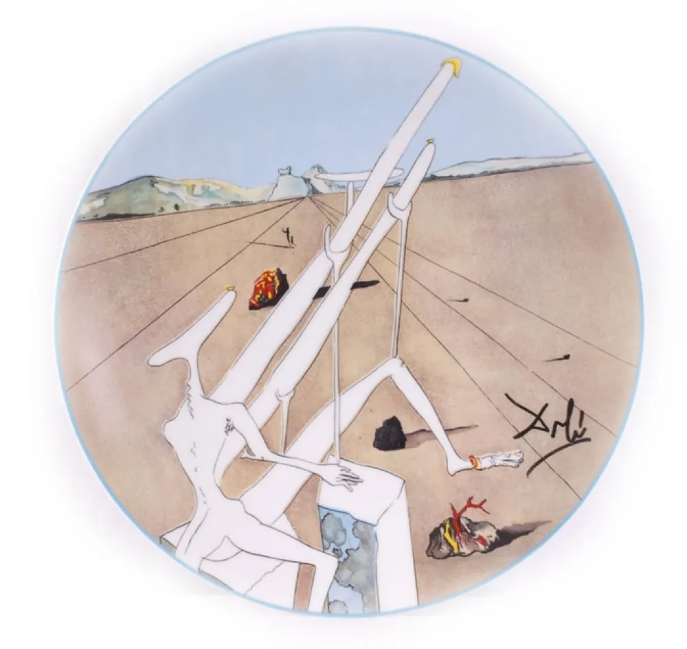 Keramiek Dali - Dali Martien muni d'un double microscope Holo-électrique (La Conquête du Cosmos)