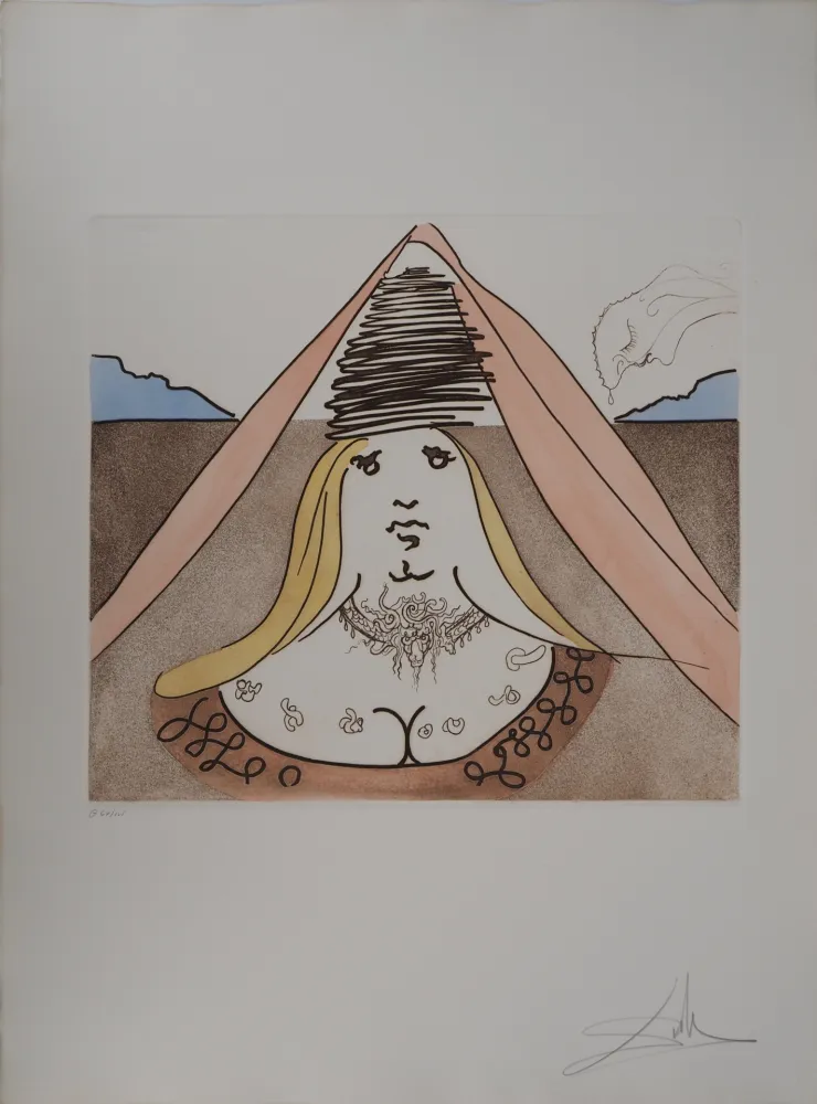 Gravure Dali - Don Quichotte, la Dulcinée
