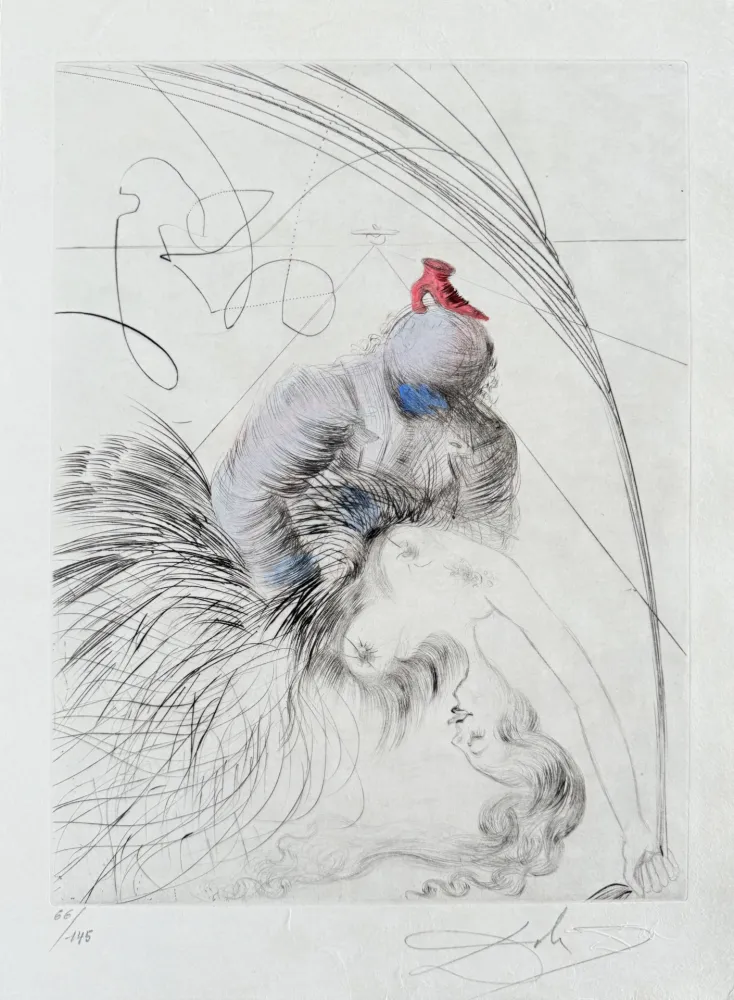 Gravure Dali - Femme à la chaussure