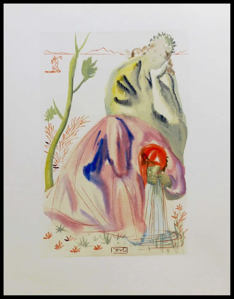 Houtsnede Dali - LA DIVINE COMEDIE - La Source