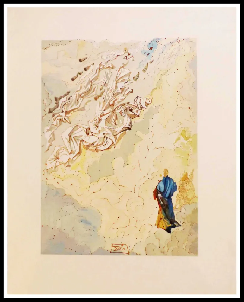 Houtsnede Dali - LA DIVINE COMEDIE - Le 6ème ciel de Jupiter