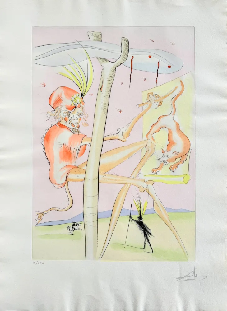 Ets Dali - Le Singe et le Léopard (The Monkey and the Leopard)