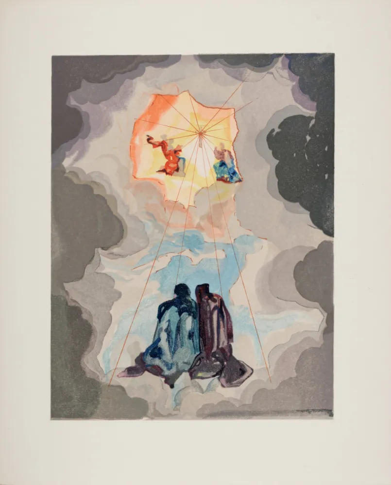 Houtsnede Dali - L'Extase de Dante, 1963