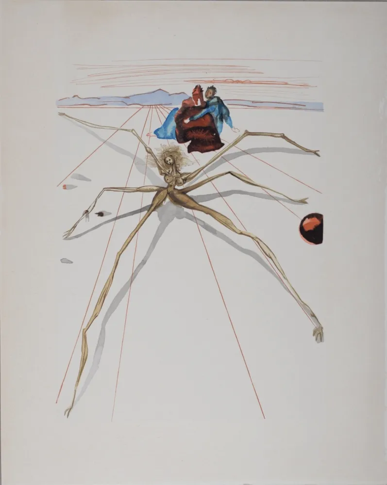 Lithografie Dali - Quittant la corniche de la colère