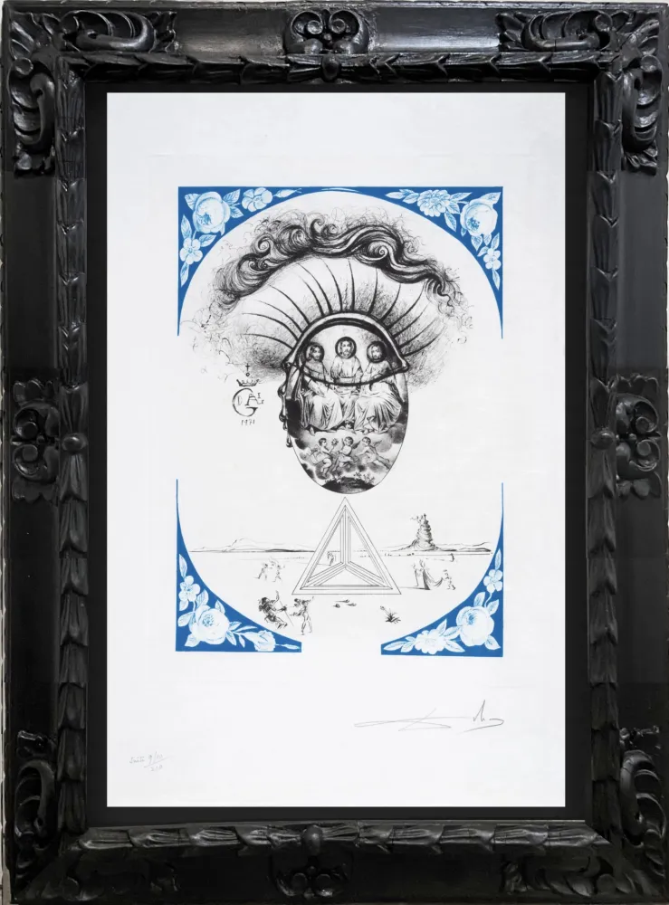 Heliogravure Dali - Sainte Trinité  Sainte Persistance de la mémoire