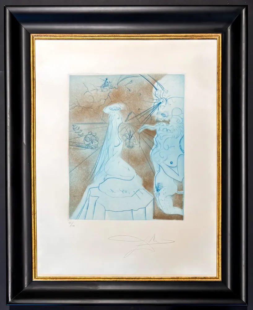 Gravure Dali - Salvador Dalì (1904-1989) - Femme a coussin - Drypoint, etchings - 1969