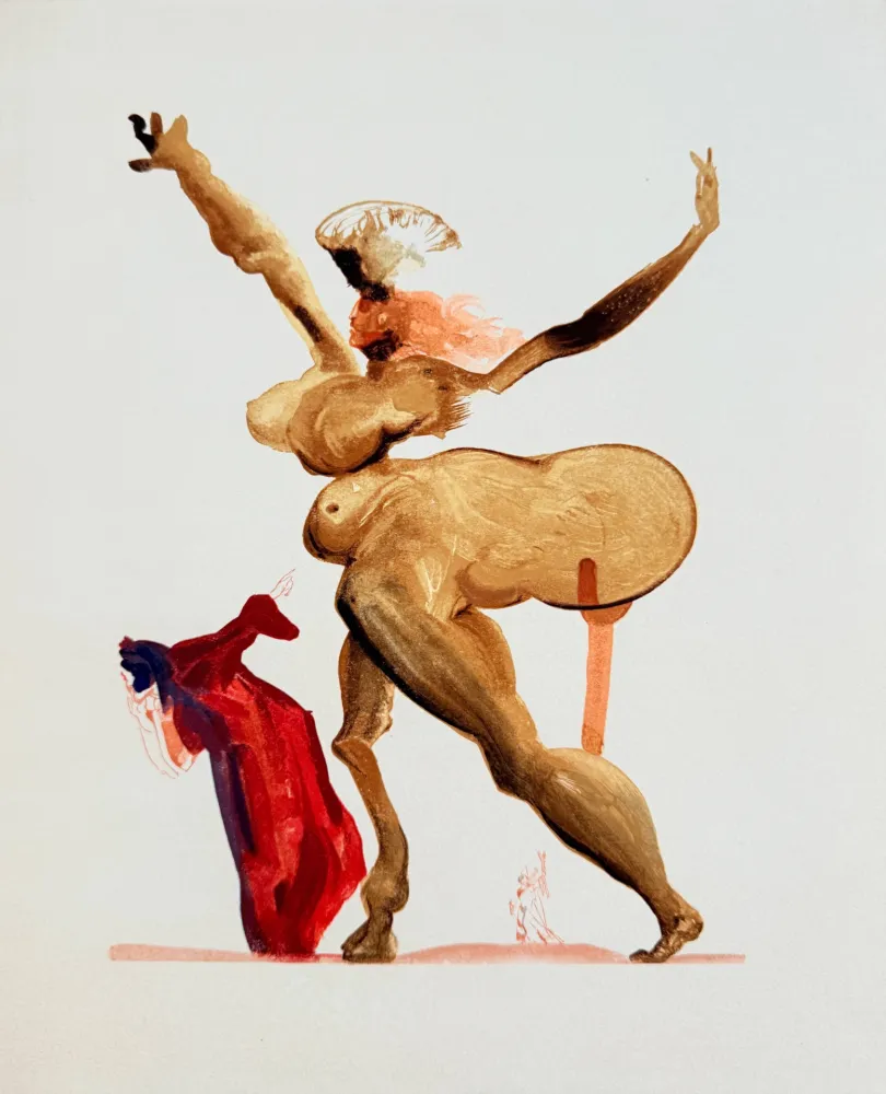 Houtsnede Dali - The Inferno, Canto 33 -  Les Traitres envers leurs hôtes