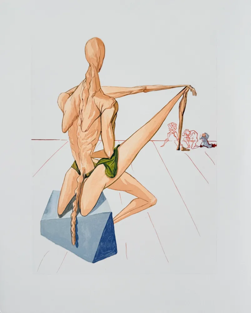 Houtsnede Dali - The Inferno, Canto 5 - Minos