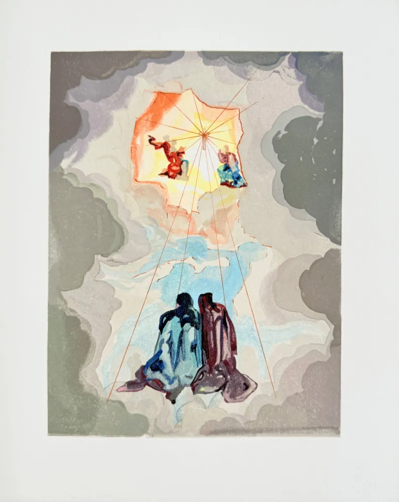 Houtsnede Dali - The Paradise, Canto 15 - Dante's Ecstasy