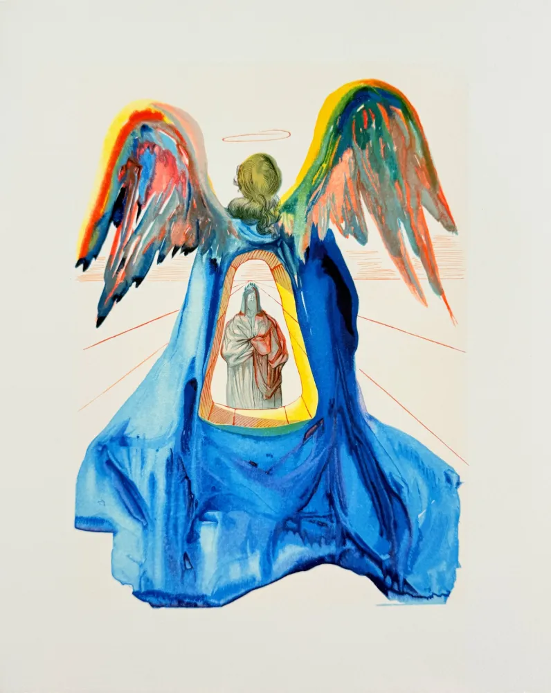 Houtsnede Dali - The Purgatory, Canto 33 - Dante Purified