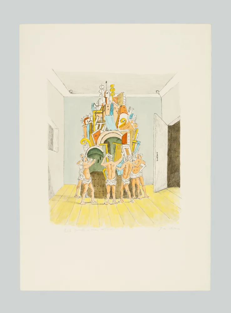 Lithografie De Chirico - Il Trofeo