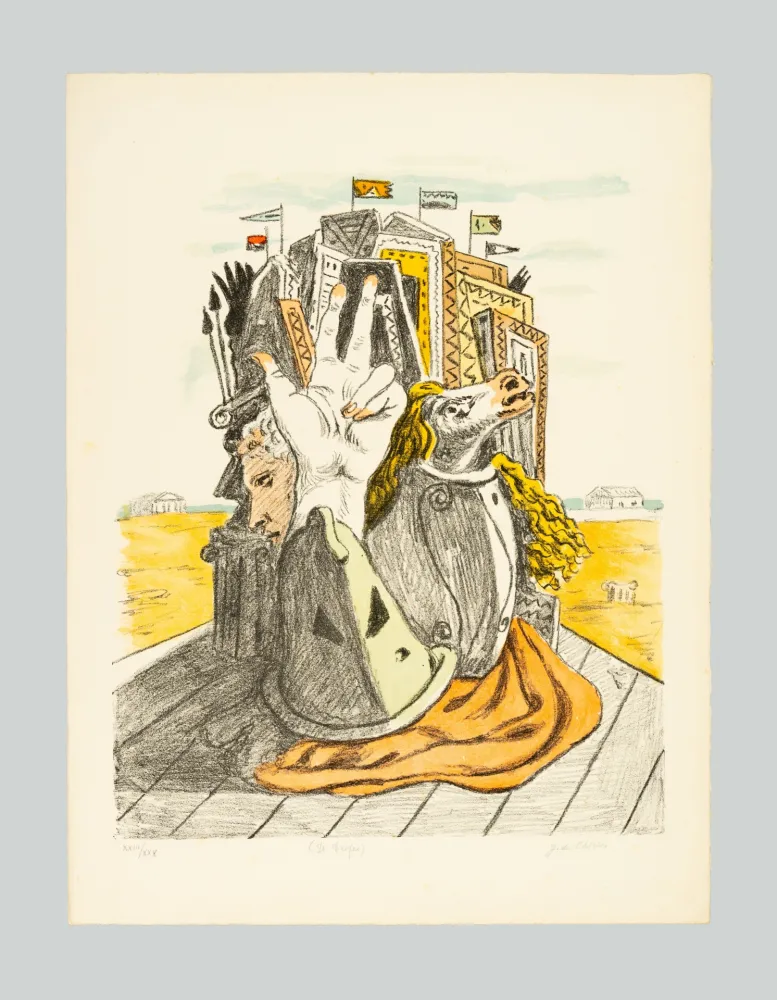 Lithografie De Chirico - Il Trofeo