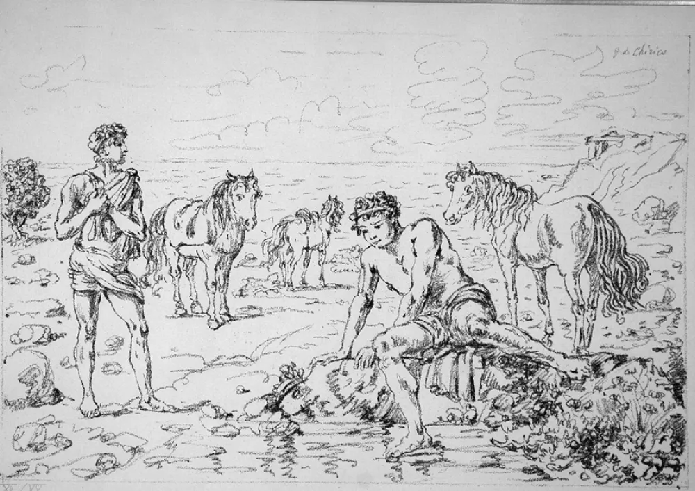 Lithografie De Chirico - Narciso Ippofilo