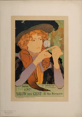 Lithografie De Feure - Les Maîtres de l'Affiche : Salon des Cent, 1896