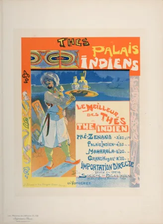 Lithografie De Feure - Les Maîtres de l'Affiche : Thés Palais Indiens, 1895