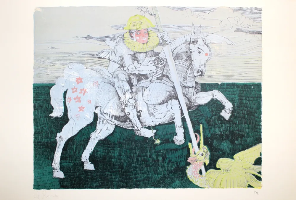 Lithografie De Rosa - Combattente