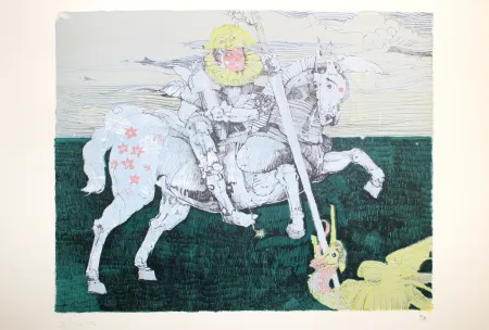 Lithografie De Rosa - Combattente