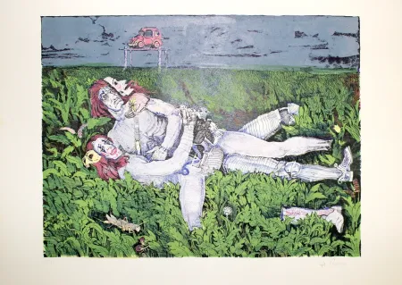 Lithografie De Rosa - Couple