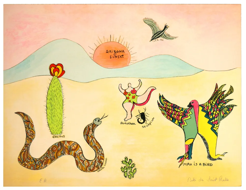 Lithografie De Saint Phalle - Max is a bird