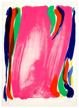 Lithografie Debré - Rose de l'Inde