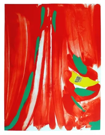 Lithografie Debré - Xian rouge - Deuxième planche