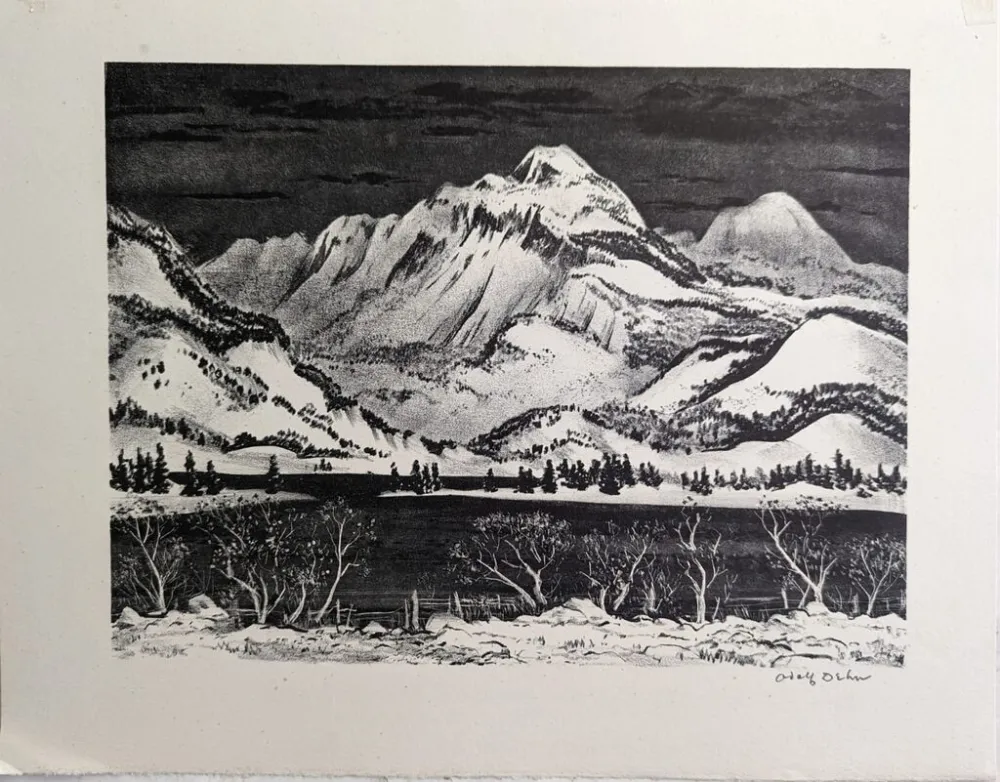 Lithografie Dehn - Snow Mountain (or Lake in the Mountains)