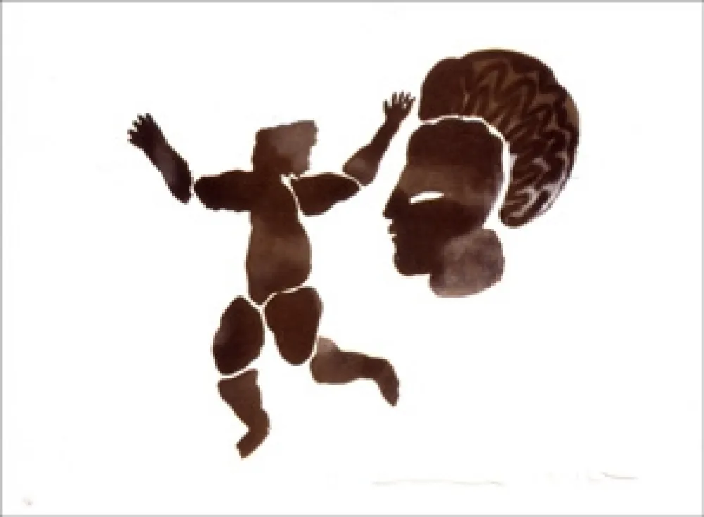 Lithografie Del Re - Danse noire