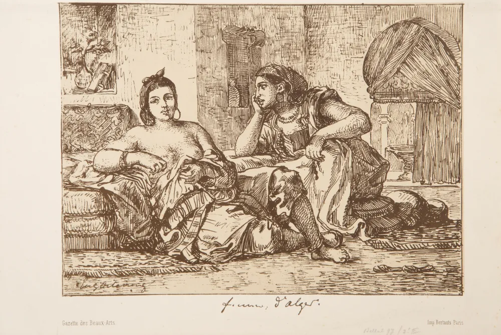 Lithografie Delacroix - Women of Algiers (color)