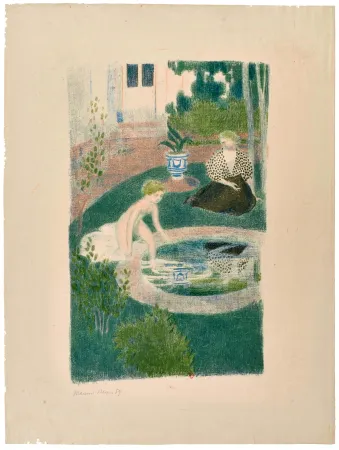 Lithografie Denis - Le Reflet dans la Fontaine