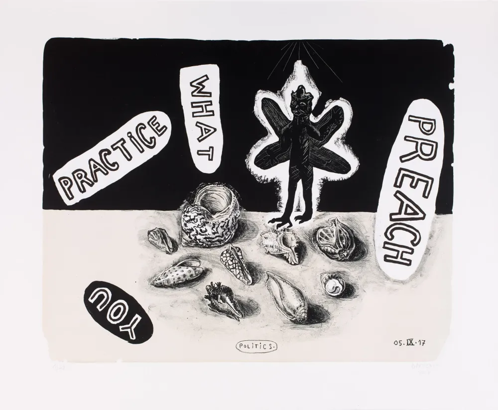 Lithografie Deroubaix - Practice What you Preach