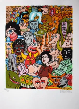 Zeefdruk Di Rosa - 100 ans de l'Humanité