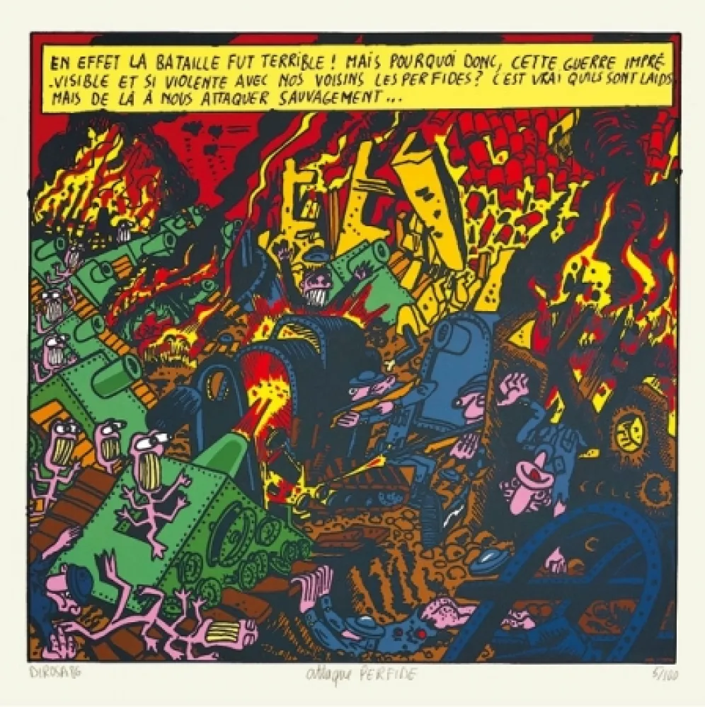 Zeefdruk Di Rosa - Attaque perfide