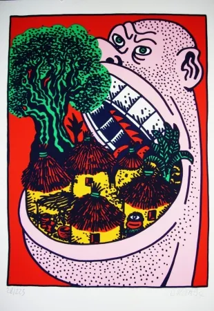 Zeefdruk Di Rosa - Pour le peuple africain