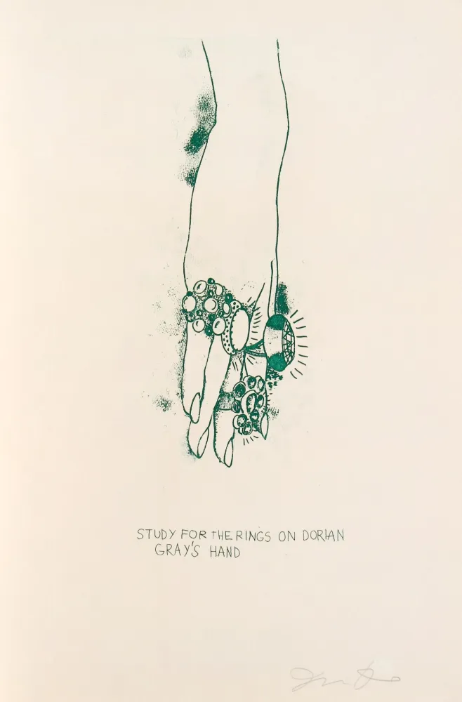 Lithografie Dine - Study for the Rings on Dorian Gray's Hand