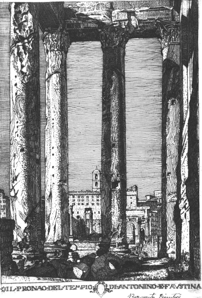 Ets Disertori - Il pronao del tempio di Antonino e Faustina