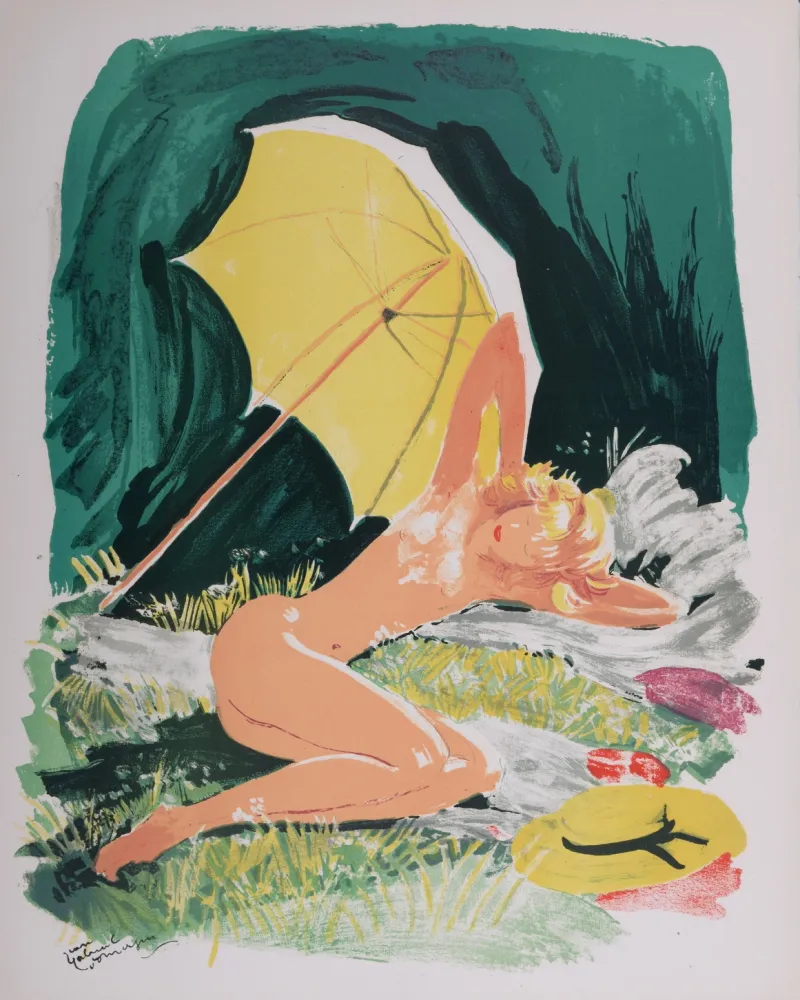 Lithografie Domergue - La Parisienne : Starlette, 1956