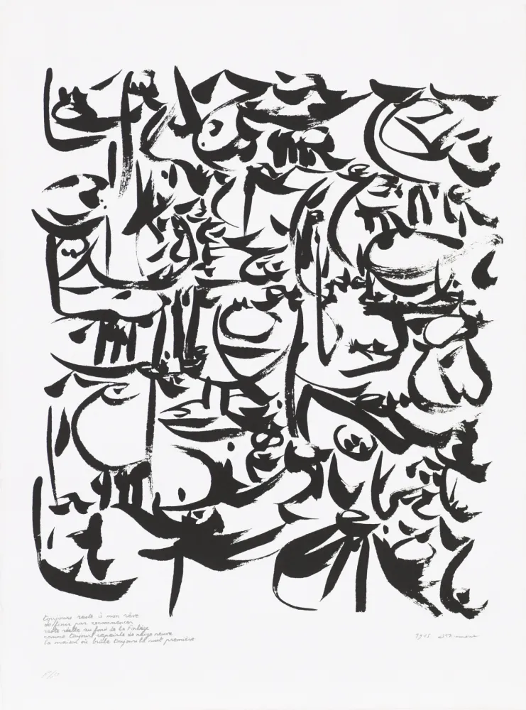 Zeefdruk Dotremont - Toujours reste à mon rêve