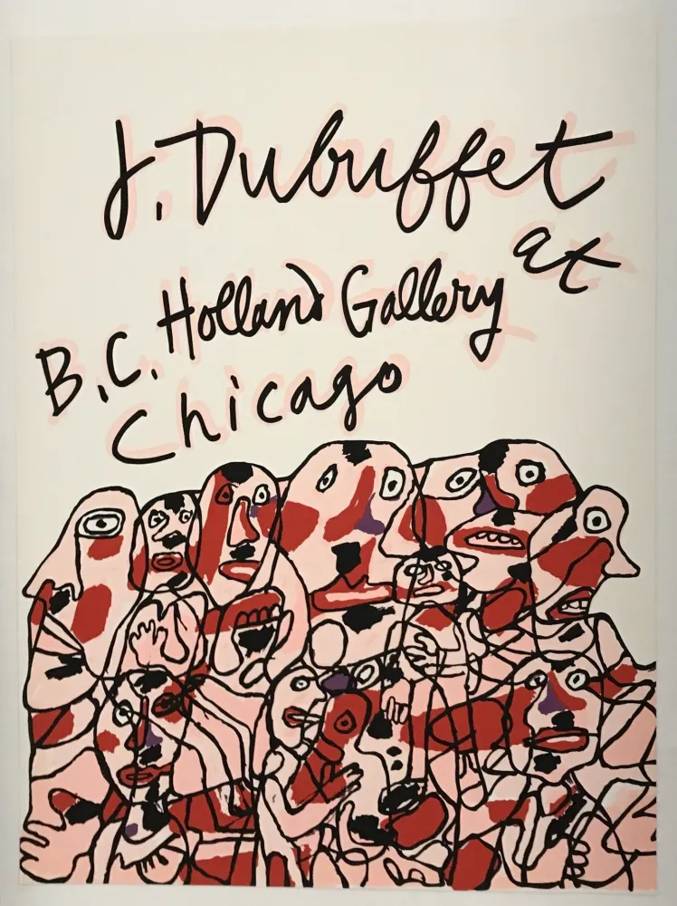 Zeefdruk Dubuffet - B.C. Holland Gallery, Chicago