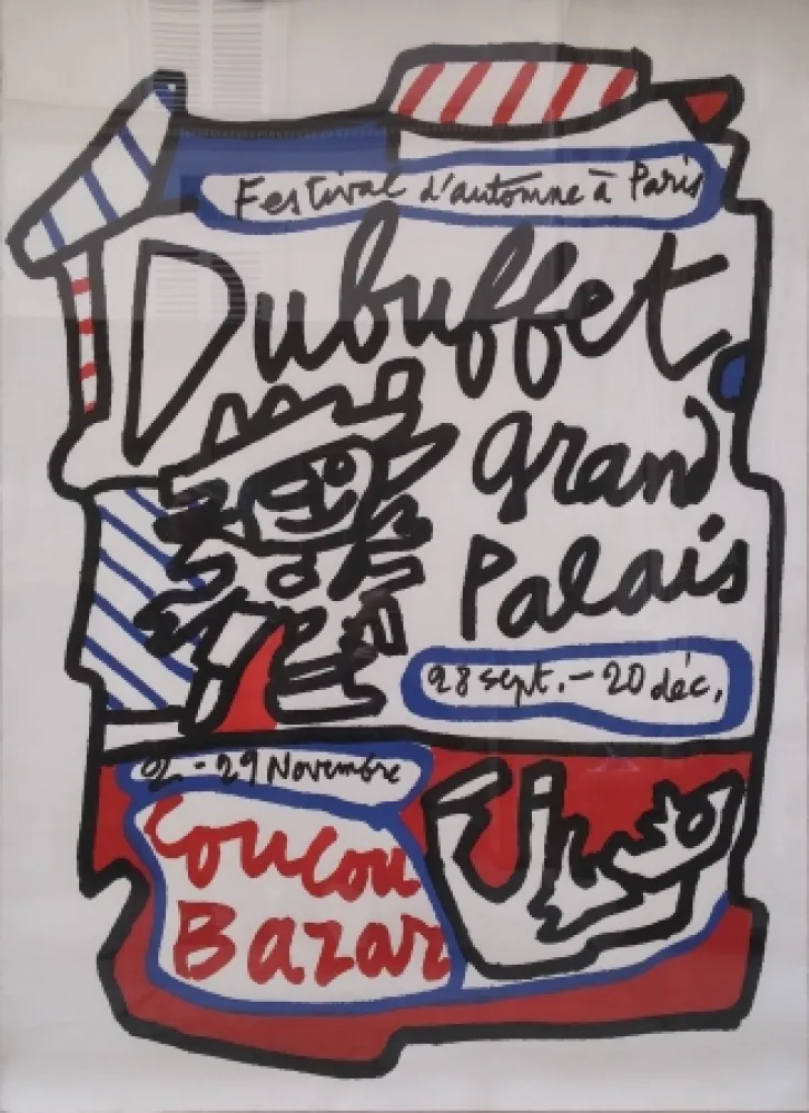 Lithografie Dubuffet - Coucou Bazar - Dubuffet Grand Palais 1973 (Geant sur Arches)